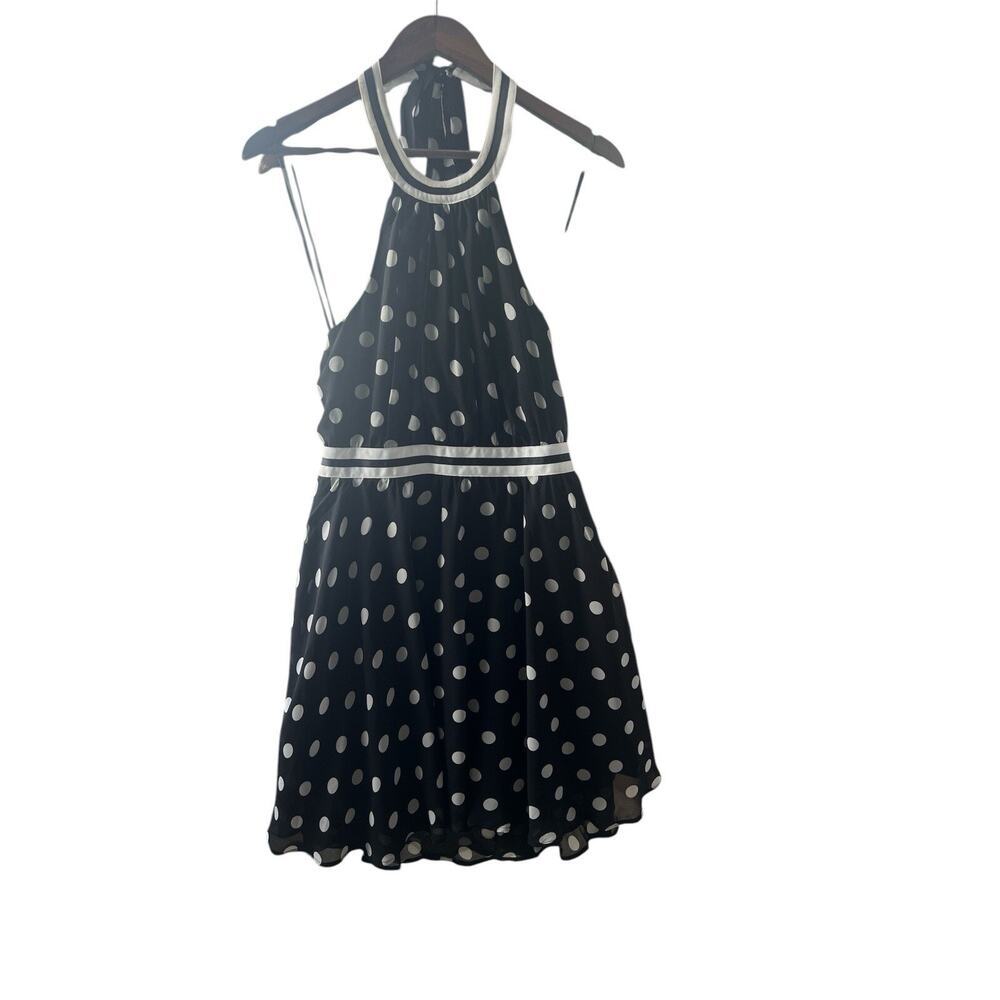 Charming Charlie Polka Dot Halter Dress SizeSmall-Retro Inspired Fit Flare NWT